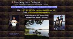 Desktop Screenshot of cranberrylakecottages.com